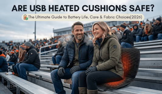 Are USB Heated Seat Cushions Safe? 2026 Guide to Battery Life, Fabrics, and Care - Mydays