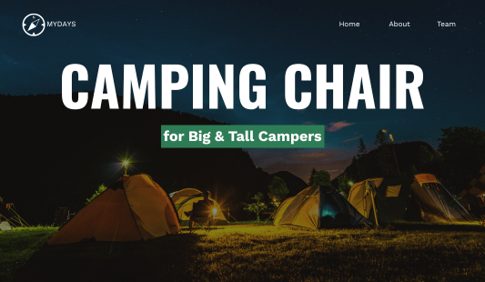 Best Camping Chair for Big & Tall Campers: Why Oversized Matters - Mydays