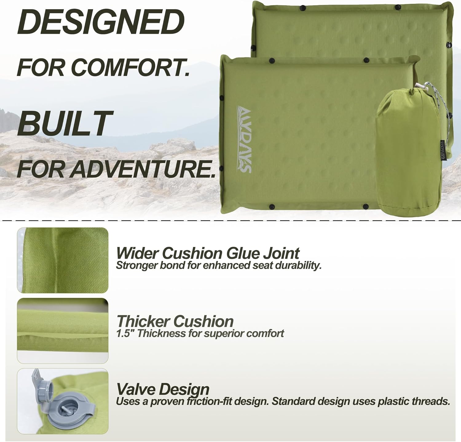 2 Pieces Inflatable Seat Cushion - Mydays