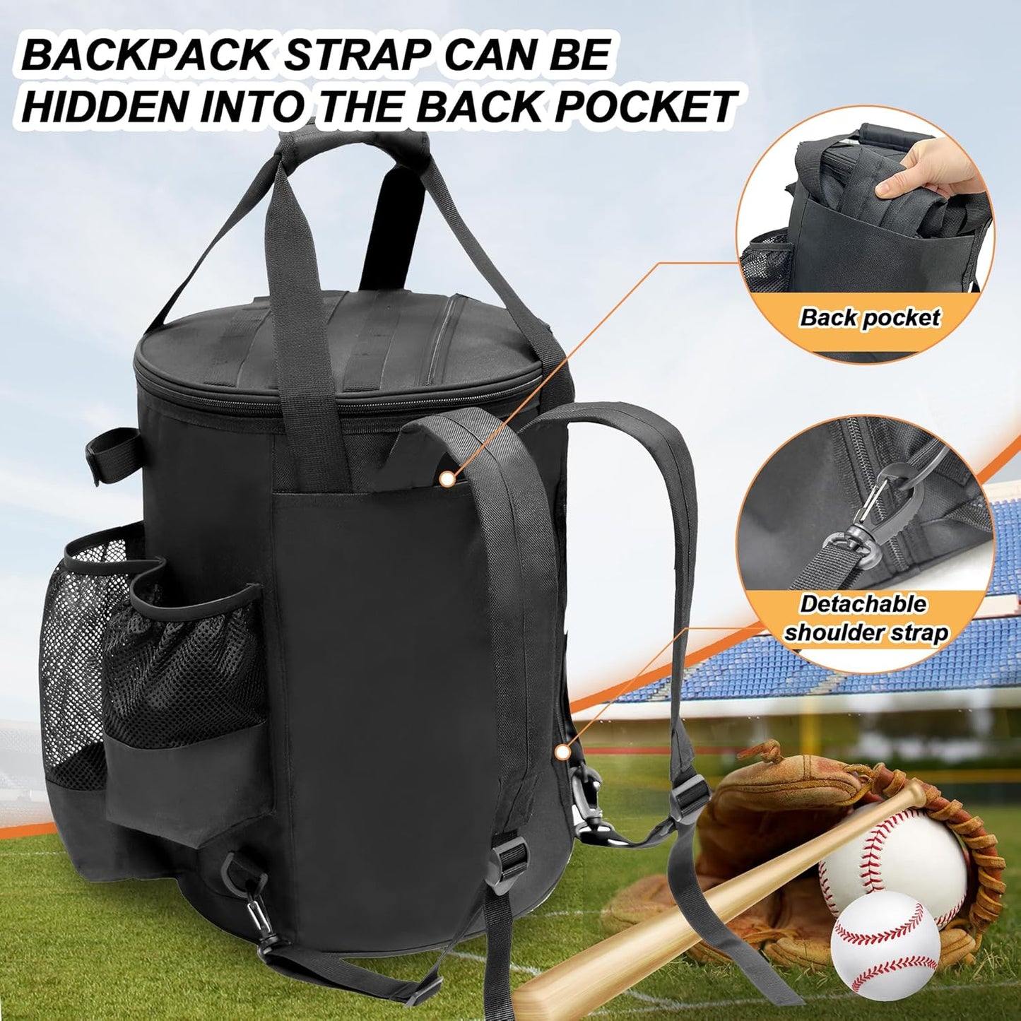 Baseball Coach Accessories Storage Pouch - Mydays