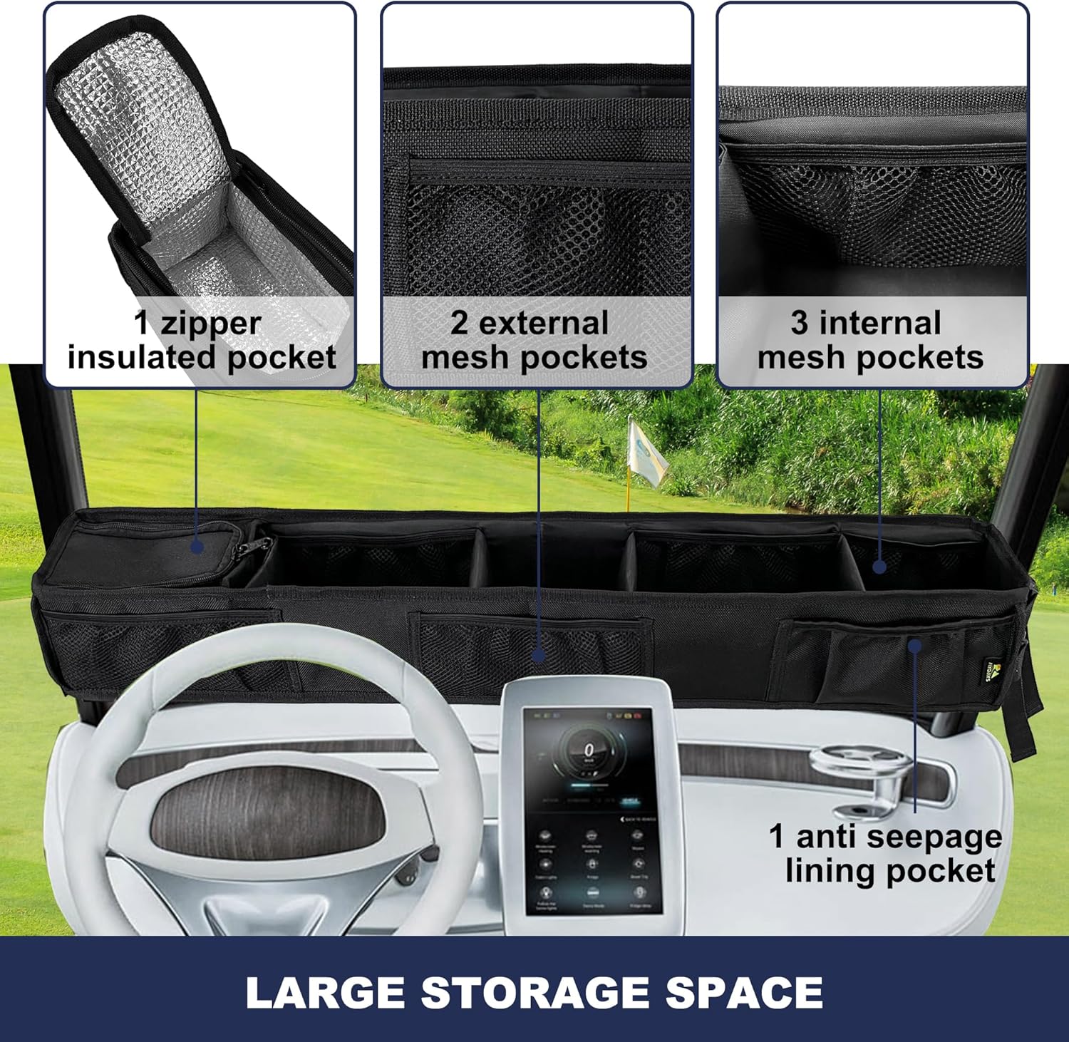 Golf Cart Front Storage Basket - Mydays