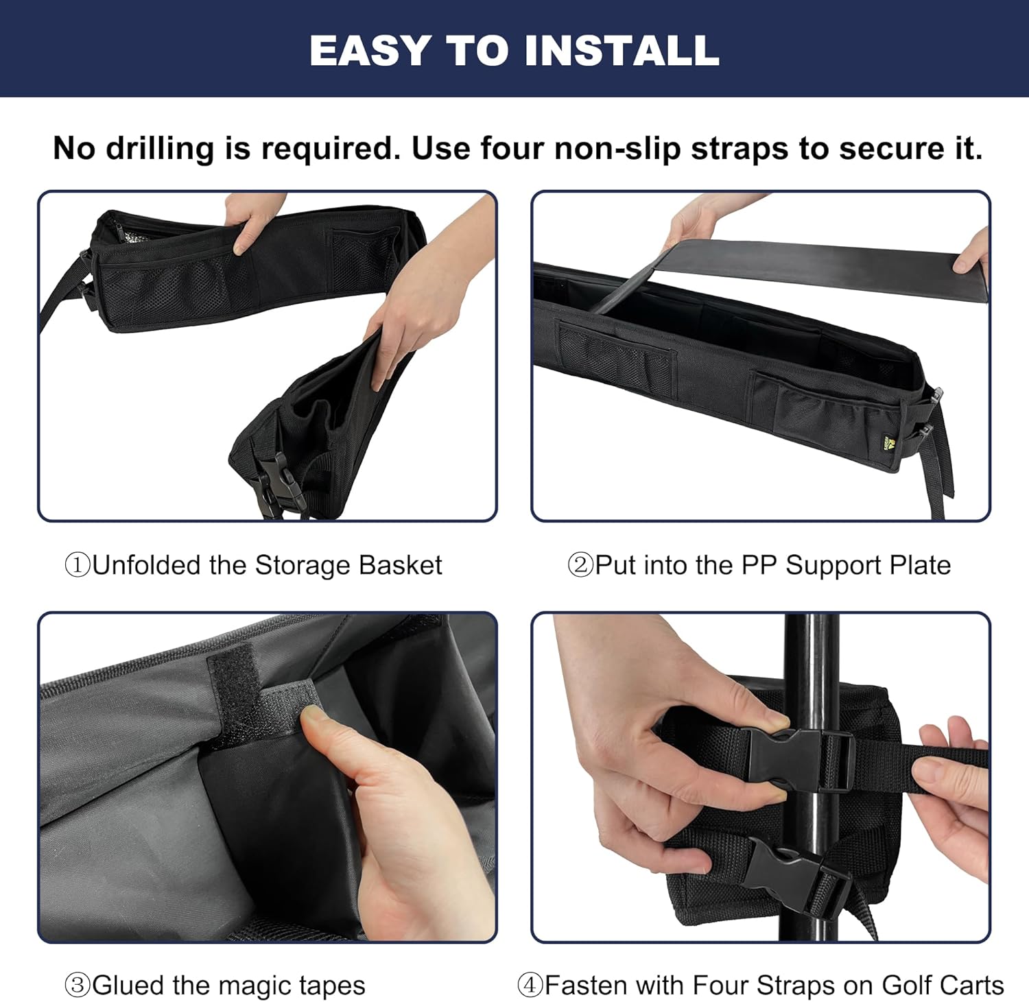 Golf Cart Front Storage Basket - Mydays