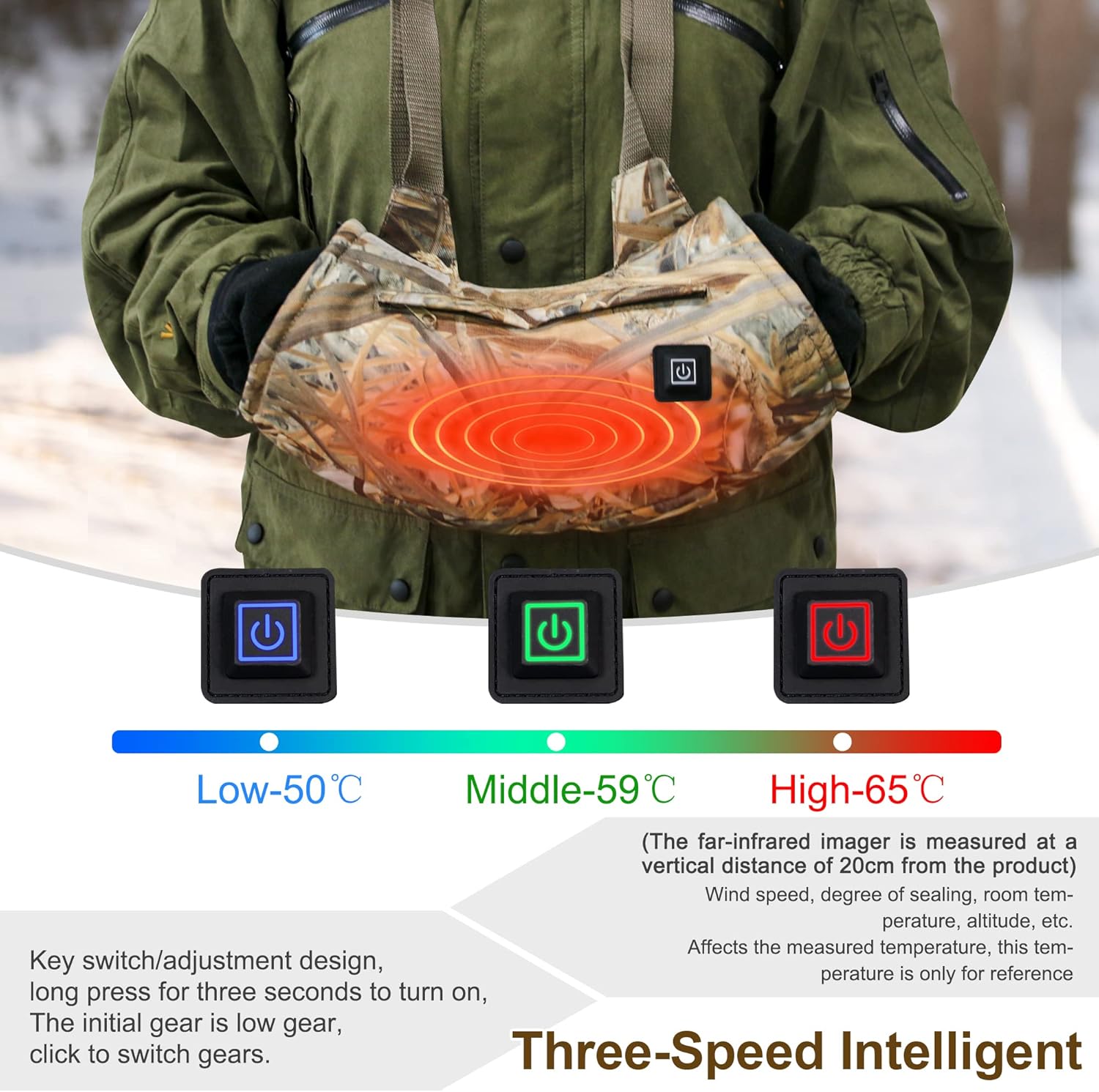 Mydays Heated Hand Muff Warmth for Cold Outdoor Activities