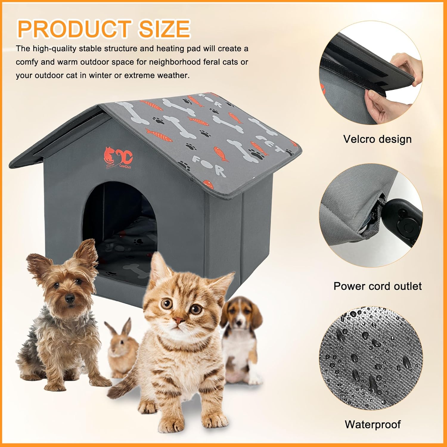 Heated Pet House for Cats & Small Dogs - Mydays