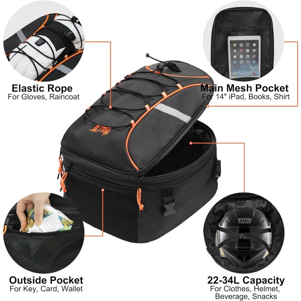 Motorcycle Rear Seat Bag - Mydays
