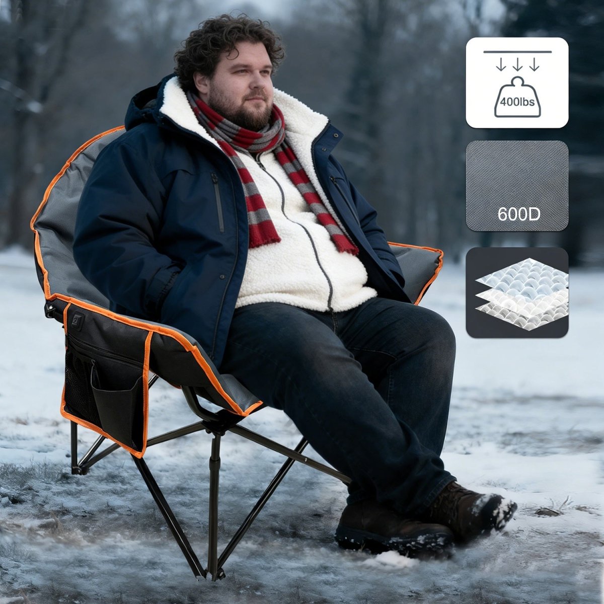 Oversized Heated Camping Chair - Mydays