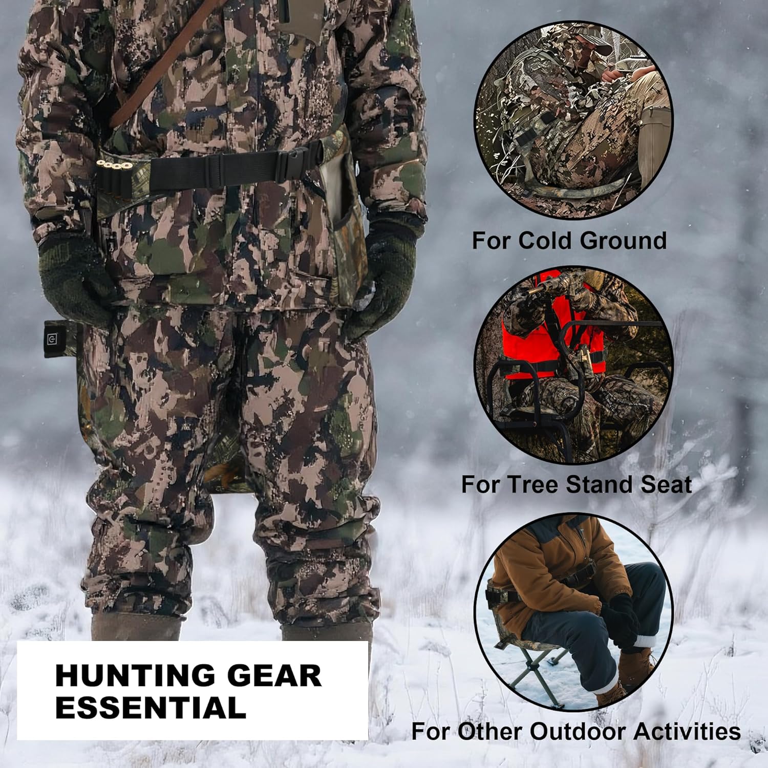 Portable Heated Hunting Seat Cushion - Mydays