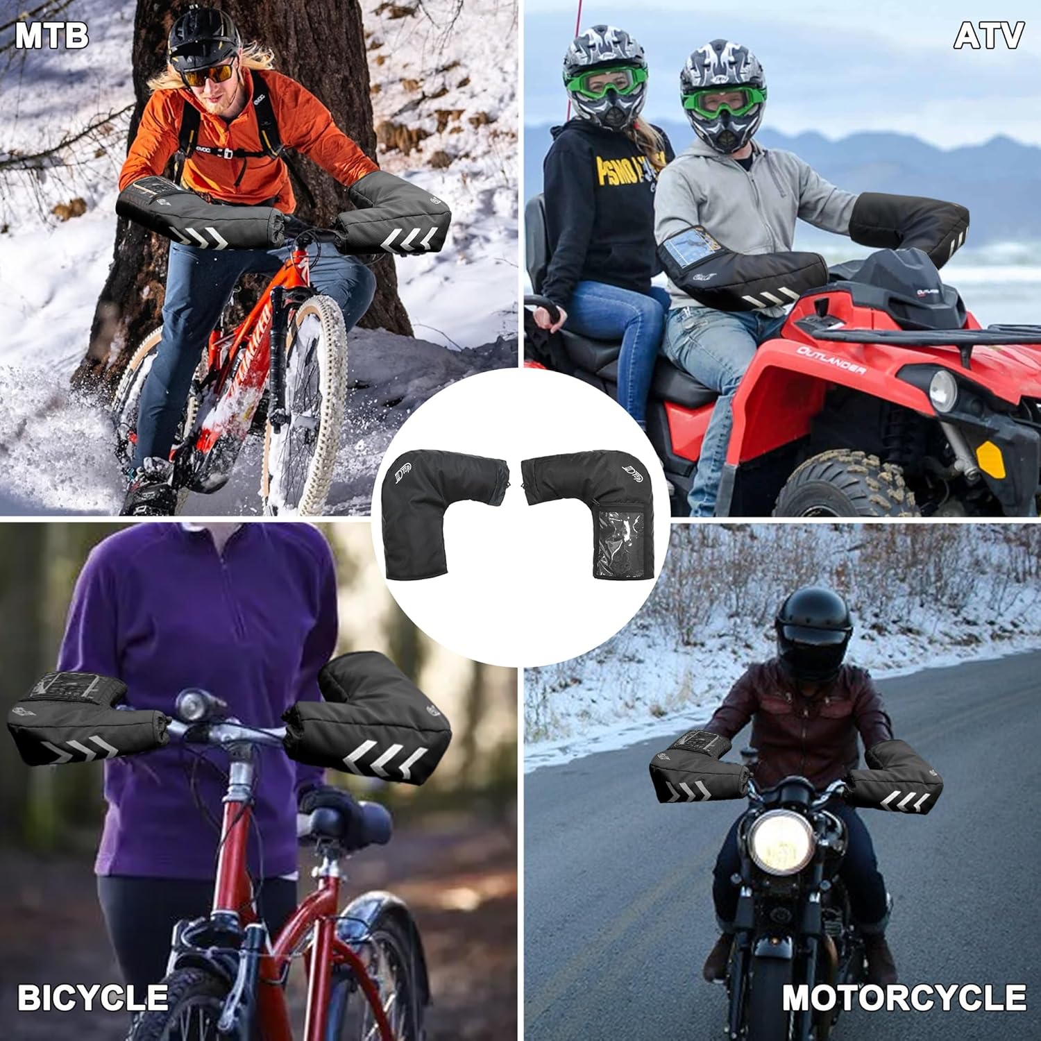 mydays mountainbike Mydays Bike Handlebar Mittens Weatherproof Ride Protection