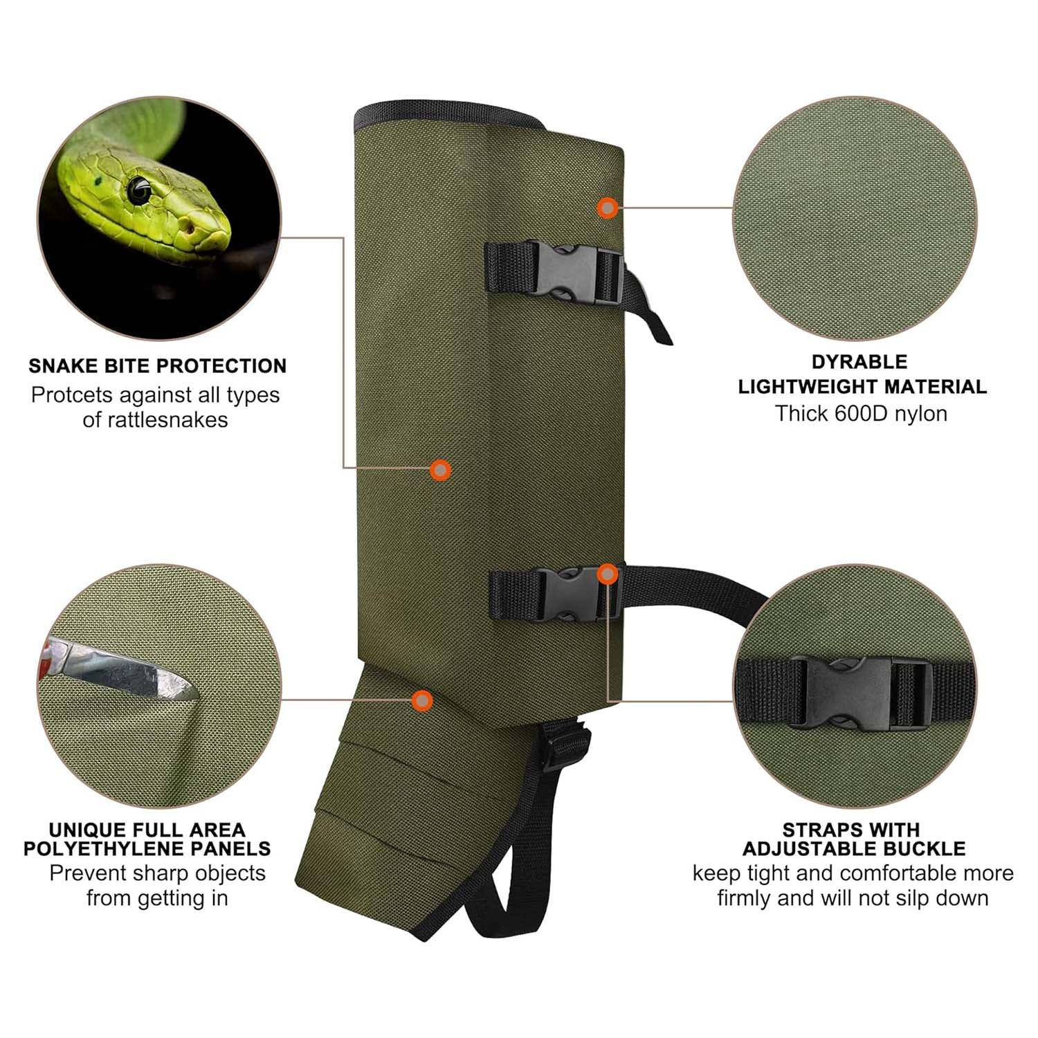 Snake Gaiters Leg Bite Protection - Mydays