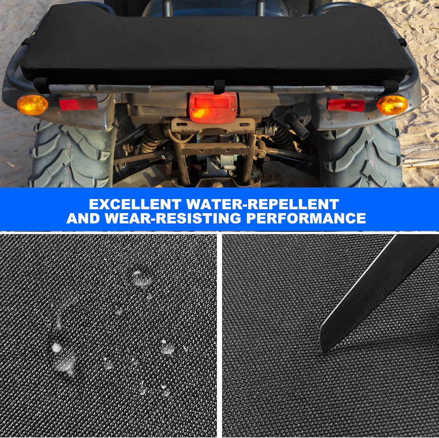 Atv Rear Rack Pad Mydays Universal ATV Rack Pad | Shock-Absorbing Seat Cushion