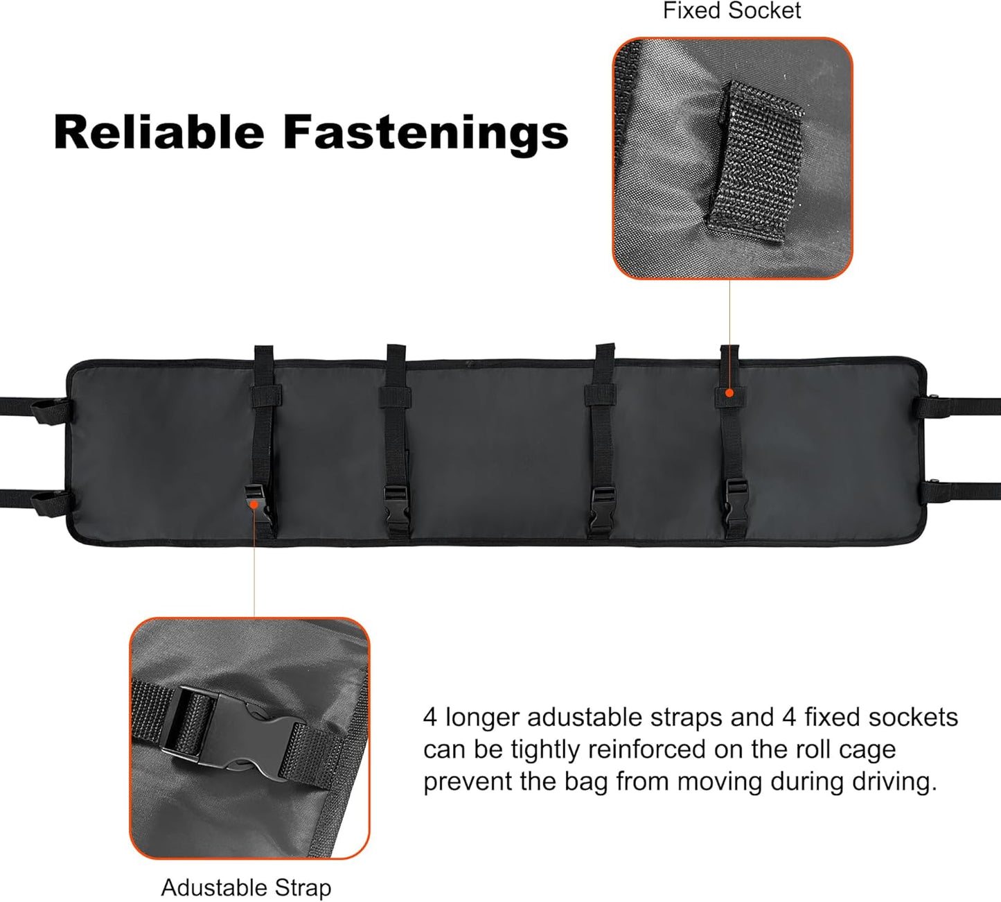 UTV Roll Cage Organizer Case Storage Gear Bags - Mydays