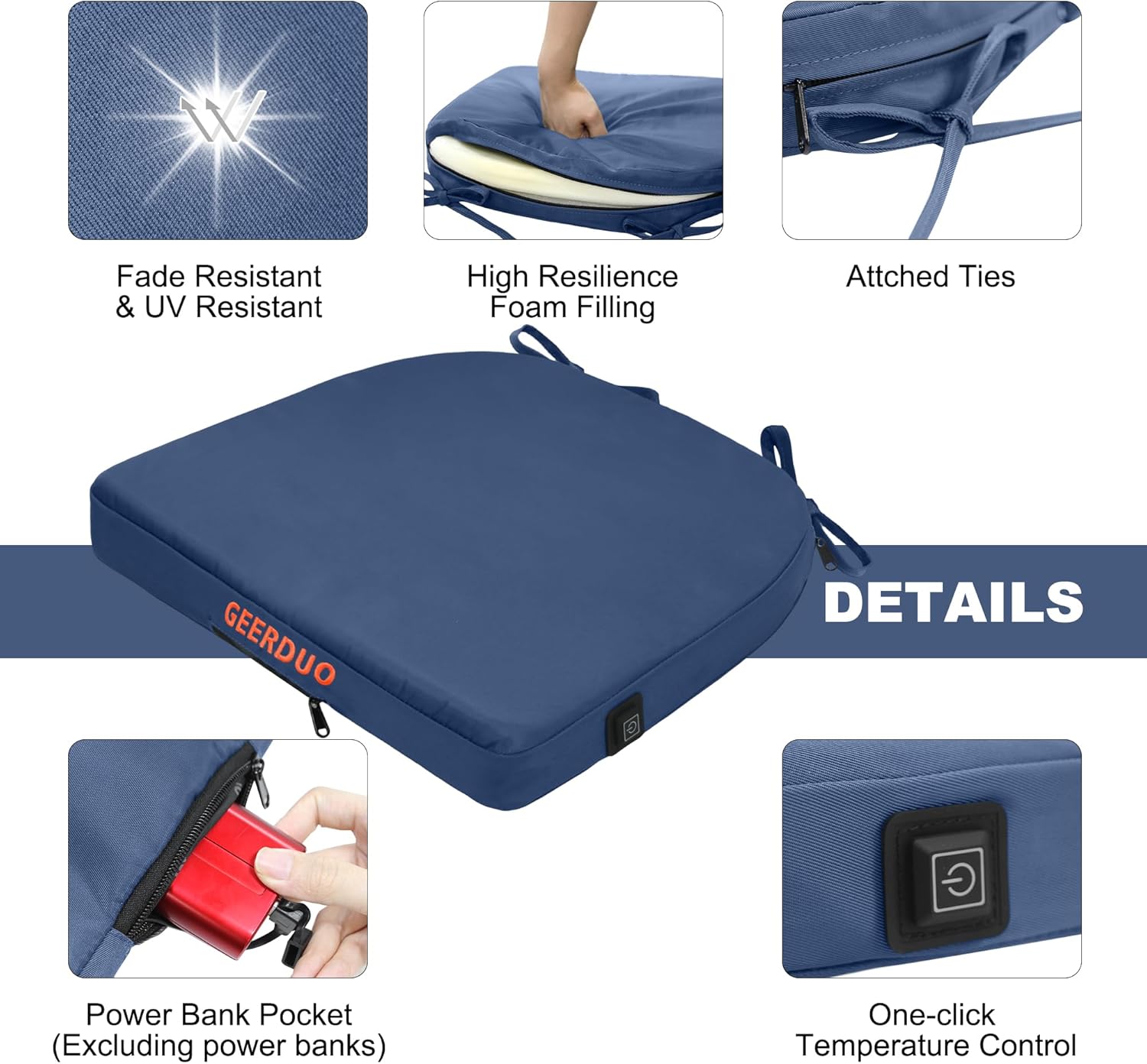 Waterproof Patio Seat Cushion - Mydays